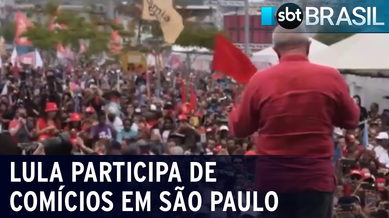 Candidato Lula, do PT, participa de comícios em São Paulo | SBT Brasil (24/09/22)