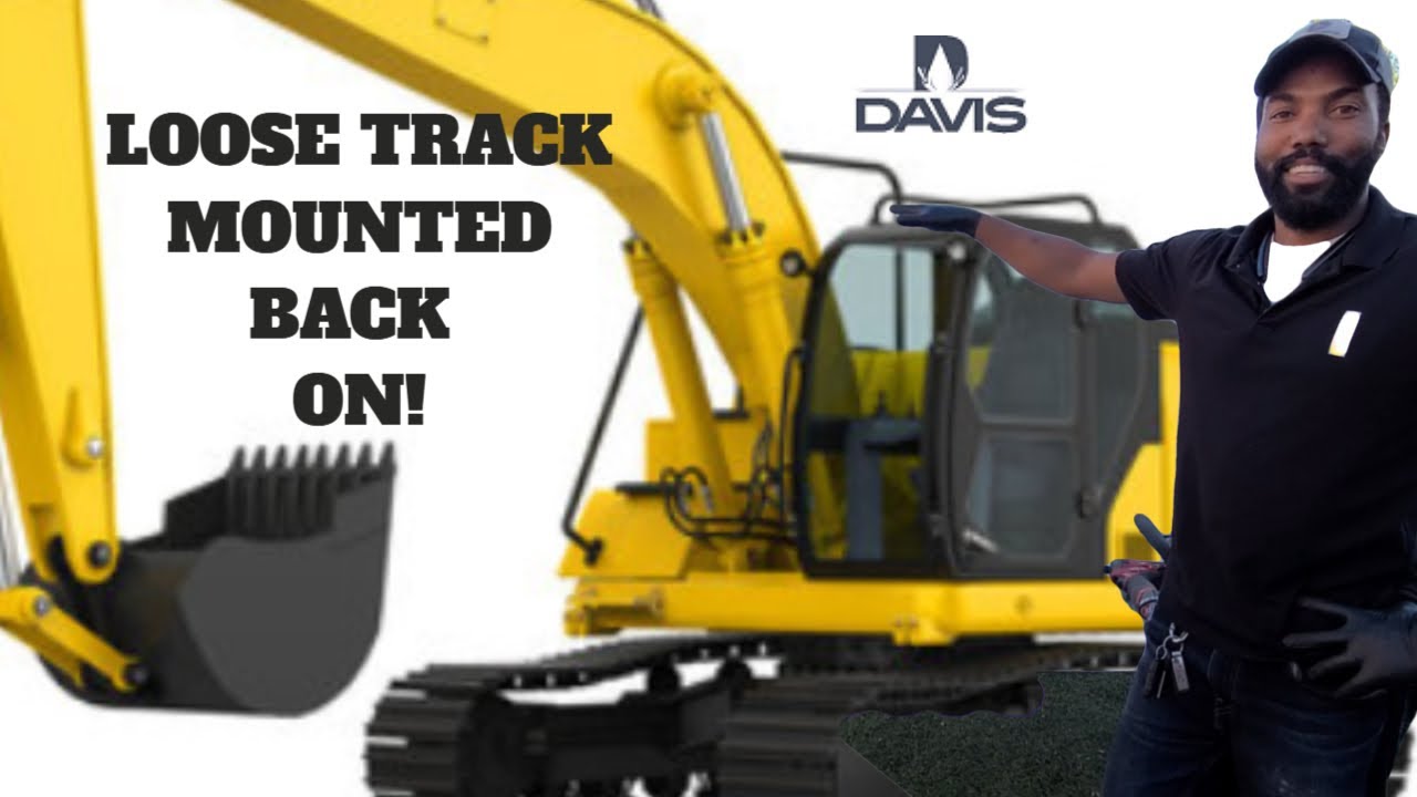 How to Put/Mount Mini Excavator Track Back On with just a chain - YouTube