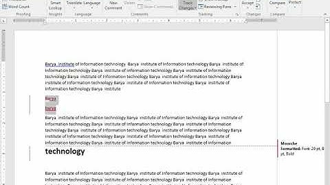 Microsoft Word 2016 in pashto Lecture 24, Track Changes and Compare and Combine Documents