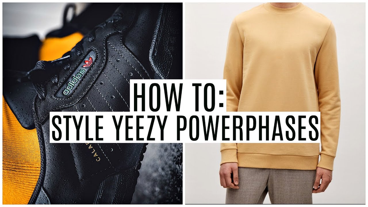 yeezy powerphase black outfit
