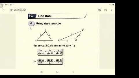 Form 4, Chapter 10 : 10.1 Sine Rule (A)