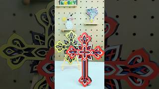 Celebrate Easter with Hope-3D Layered Mandala Cross✝️Creatorally Coloredplywood DIY#easter #jesus