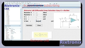 Design Differential Op Amp Calculator CPlus Builder Ep11