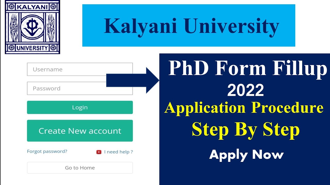 kalyani university phd online application