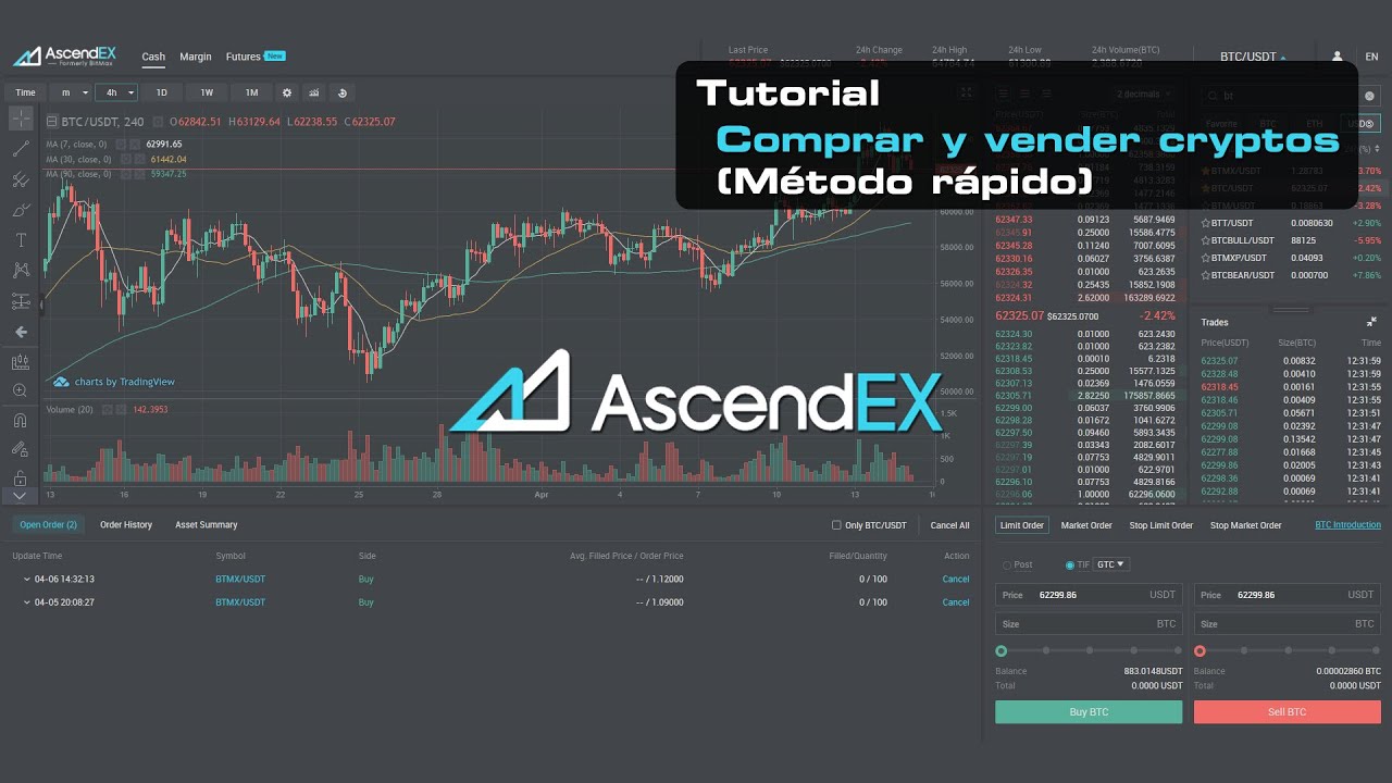 03 Comprar y vender cryptos en AscendEX - Método rápido