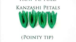 How to fold pointy tip Kanzashi petal