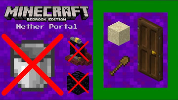 How to Build a Nether Portal Without a Bucket UPDATED (for Speedruns) | Minecraft Bedrock Tutorial
