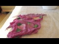 Бесплатный видеоурок по валянию шарфа с кистями. Валяние легкого шарфа из шерсти и шелка. Анонс