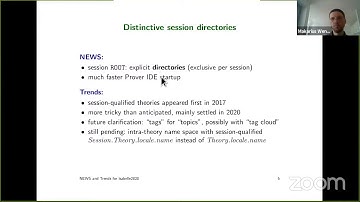 Makarius Wenzel: Isabelle NEWS and trends in 2020 (Isabelle 2020)