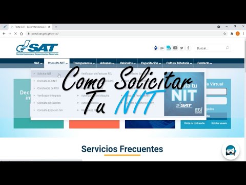 Como solicitar mi NIT en la SAT