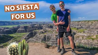 Drumheller (Visiting Canadian badlands with cacti) | European husbands in Canada