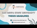 San Diego State University Thesis Deadlines Explained