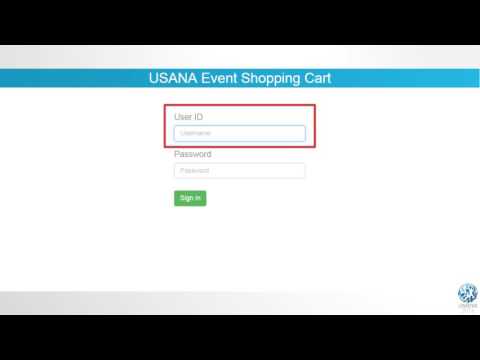 USANA Event Shopping Cart Training #1:  Login, ESC Layout, Reset, Logout