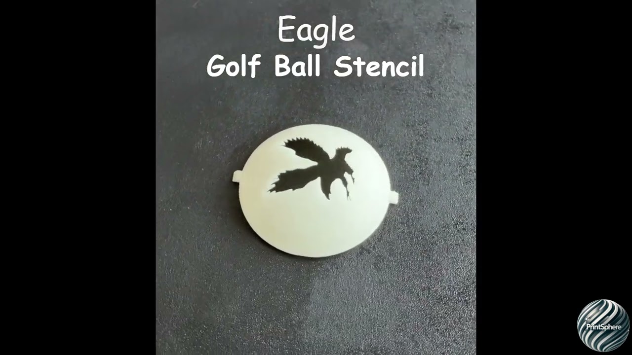 Eagle Stencil Golf Ball Stencil