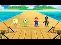 Mario Party 9 MiniGames - Mario Vs Luigi Vs Mike Wazowski Vs Spongebob (Master Difficulty)