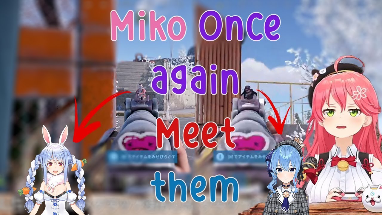 Miko Once Again Met Pekora and Suisei in Rust Battlefield and Show Her Skill