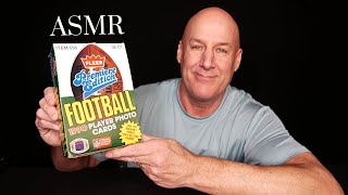 ASMR: VINTAGE NFL FOOTBALL CARDS~1990 FLEER FOOTBALL PACK OPENING WITH BUBBLE GUM (SOFT SPOKEN)
