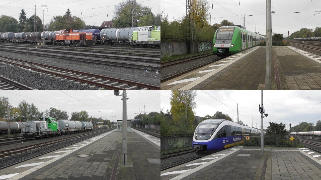Bahnverkehr in Gladbeck-West(2019) mit Br 648, Talent 1, Br 422 und Rangieren mit G1206 & G6