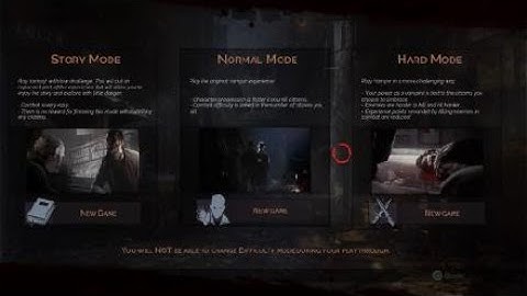 New Vampyr menu and game modes explained