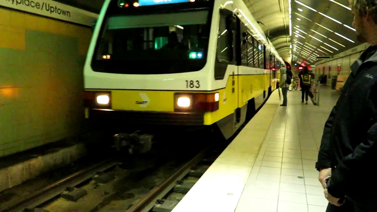 DART Blue Line Arrives at Cityplace/Uptown Station