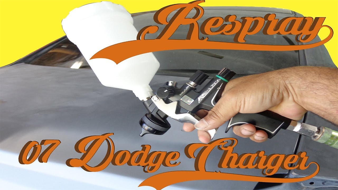 RESPRAY DODGE CHARGER WITH THE ANI 200 BLACK-GUN PART 2 devilbiss compact compressor