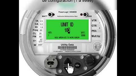 ION 8650, 8600_CONFIGURACIÓN_PANEL FRONTAL_COM4