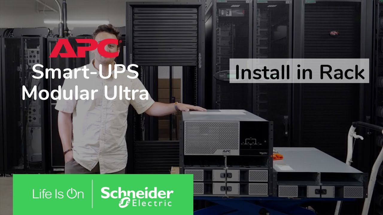 APC Smart-UPS Modular Ultra 5-20kW - How to install the UPS in a rack 
