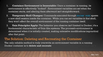 How to Overwrite Environment Variables in a Running Docker Container