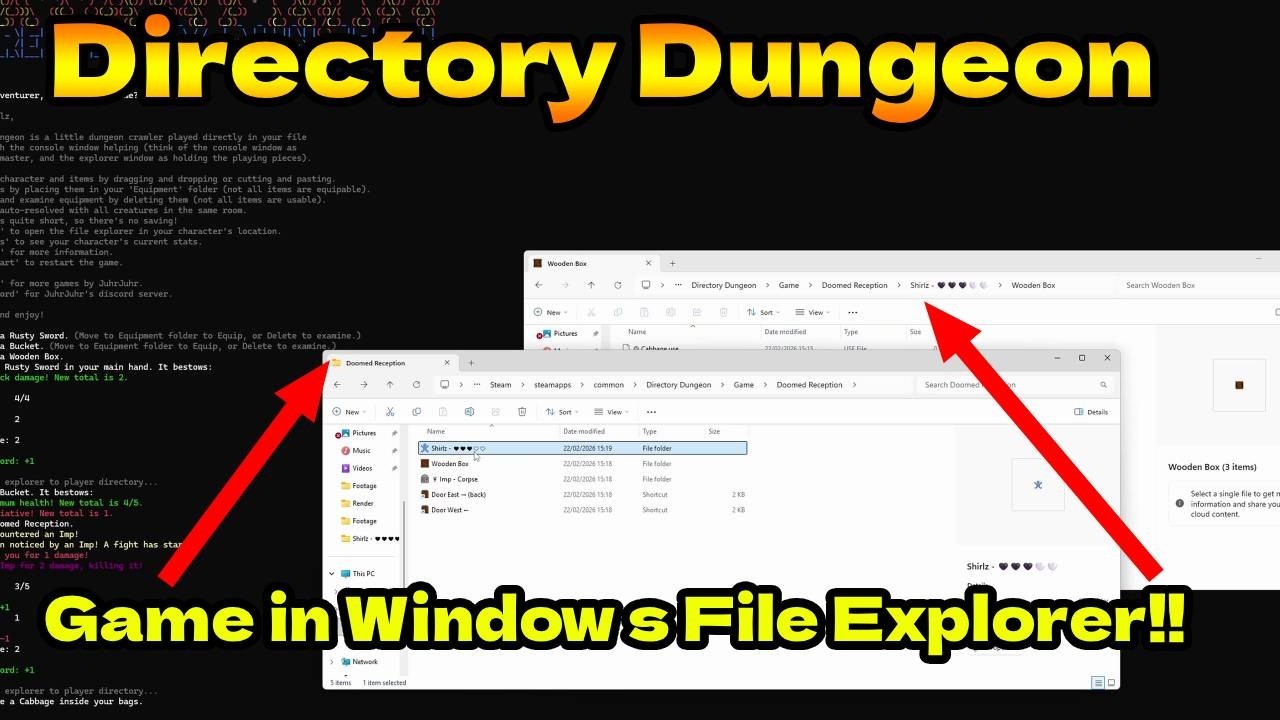 This game turns windows File explorer into a game - Directory Dungeon ...
