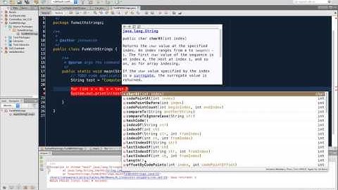 Java Programming - String Functions - charAt()