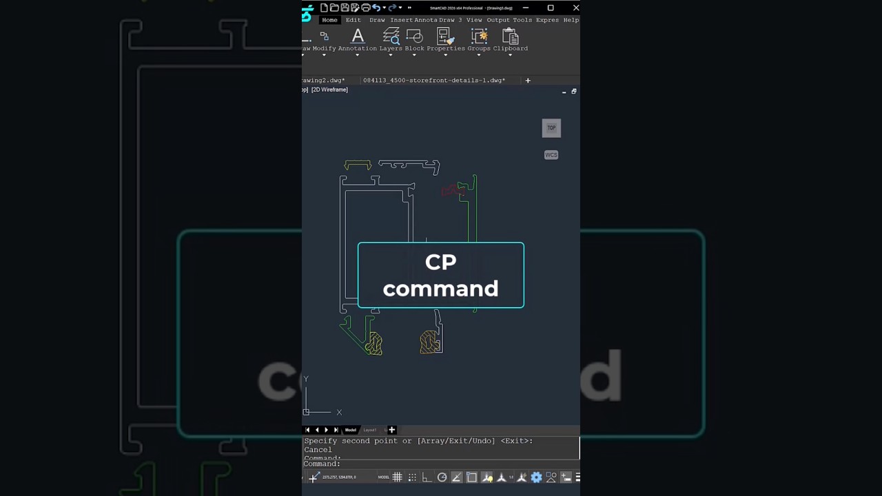 Crossing Polygon CP Command in CAD — SmartCAD Commands tutorial