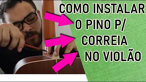Como prender alça violão?