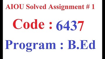 AIOU Code 6437 Solved Assignment No 1 Autumn 2023 | Baloch Academy