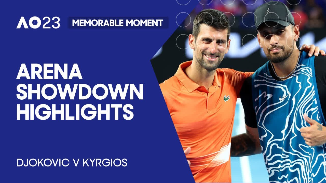 Novak Djokovic v Nick Kyrgios Arena Showdown Exhibition Highlights Australian Open 2023