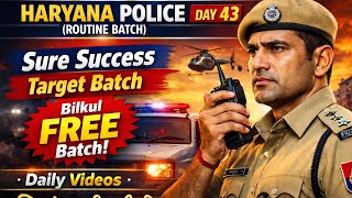Day 43 target 🎯 for 8 March 2026 Haryana police 🚨 Forester Forest guard Time table batch #cet #hssc 