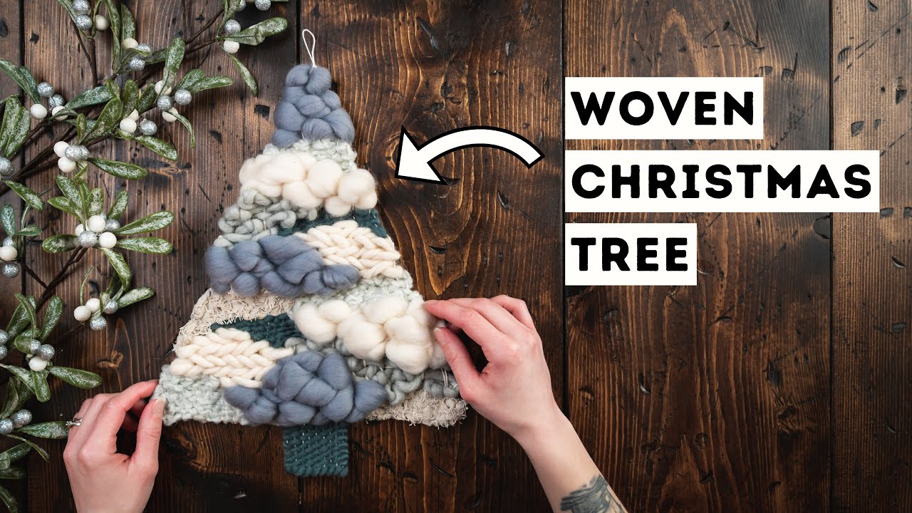 DIY ORGANIC Woven Christmas Tree Wall Hanging (weave with me) YouTube