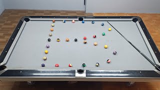 Letter B With 30 Balls horizontal  One Shot Pool Challenge