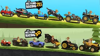 Hill Climb Racing 2D VS Hill Climb Racing 3D Vehicles screenshot 4