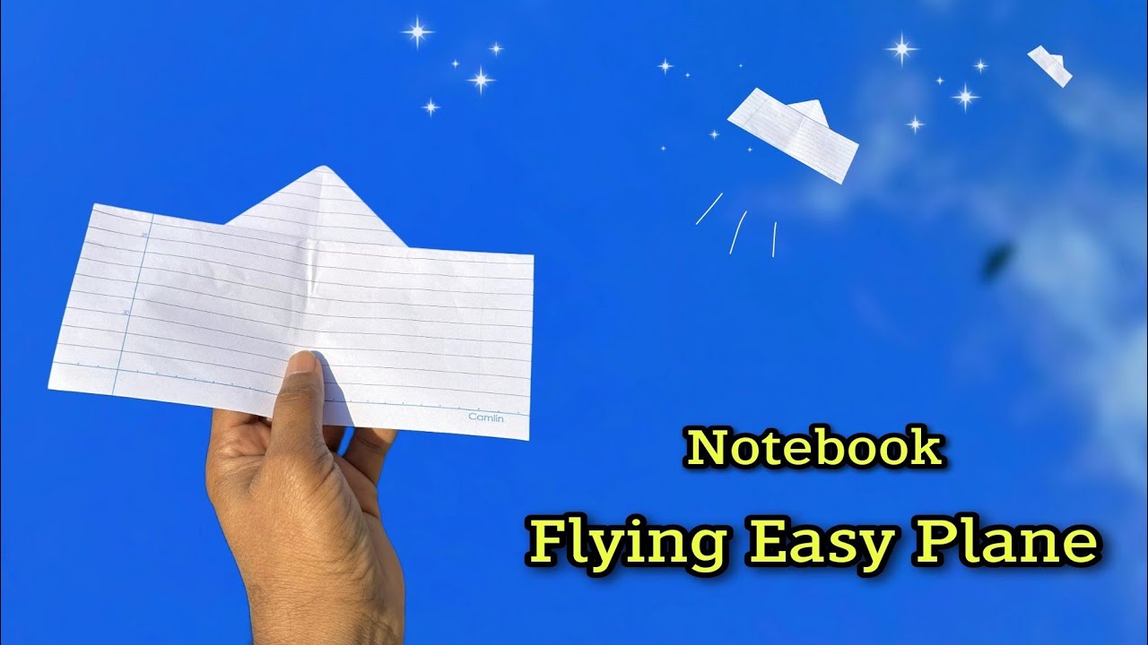 how to make easy flying paper plane, notebook paper flying plane, best