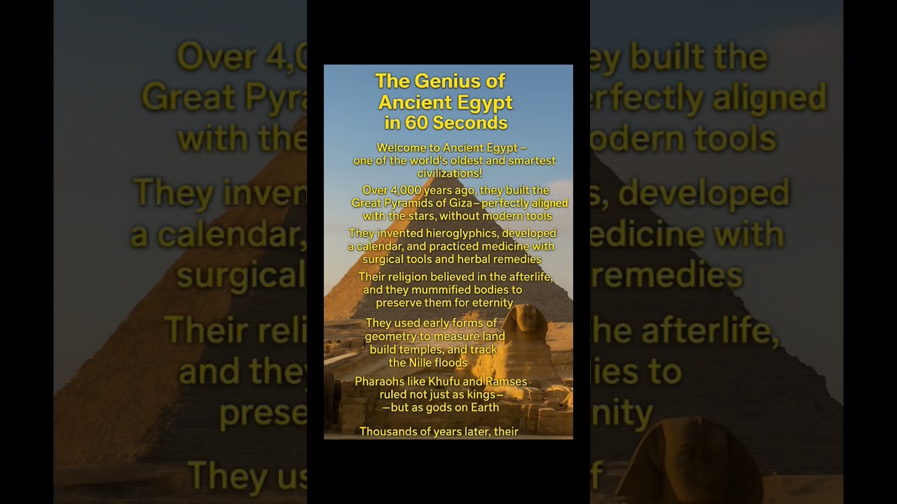 THE GENIUS OF EGYPTIAN CIVILIZATION