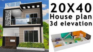 20X40 House Plan for a Small Plot | Low Budget Home Design & 3D Elevation 20X40 House Plan for a Small Plot | Low Budget Home Design & 3D Elevation