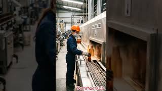 Ever wondered how a glass bottle is made?   🏭🔥#GlassBottle #FactoryVlog