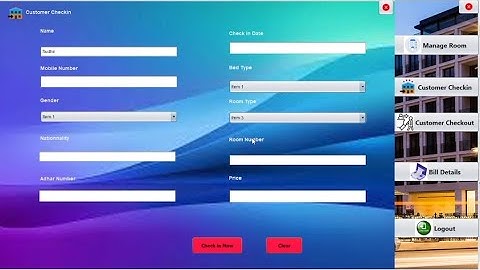 #11 How to Design a Customer Checkin Page for a Hotel Management System Project in Java NetBeans
