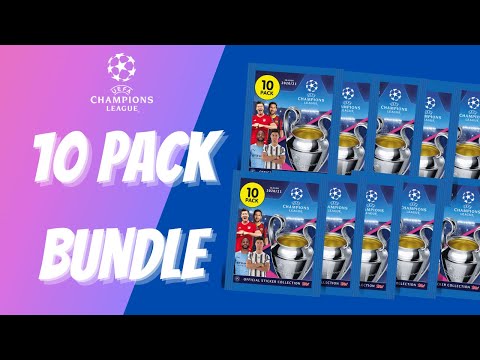 10 Pack Bundle, Topps Champions League Sticker Album 2020/21