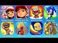 Subway Surf,Subway Surf City,Tom Hero Dash,Sonic Dash,Little Singham,MetroLand,Minion Rush,Subway Pr