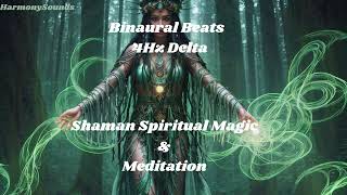 Binaural Beats 4Hz Theta | Deep REM Sleep Healing Repair Music | Shaman Spiritual Magic & Meditation