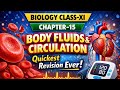 Biology Class 11 Chapter 15 | Body Fluids & Circulation – Quickest Revision Ever for Exams