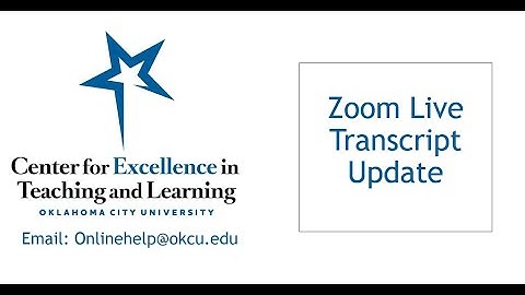 Zoom Live Transcript Update