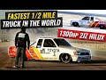 Fastest 12 mile truck in the world 1300hp chuckles garage 2jz hilux