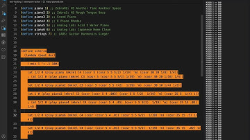 Many pianos - Study No 1 In C Minor // Extempore Livecode Algorithmic Music